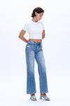 High Rise Wide Leg Denim Jeans-Wide Leg-BAYEAS