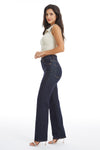 High Rise Straight Denim Jeans-Straight-BAYEAS