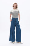 Vintage Pleated Baggy Jeans-Wide Leg-BAYEAS