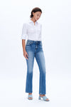 High Rise Flare Denim Jeans-Flare & Bootcut-BAYEAS