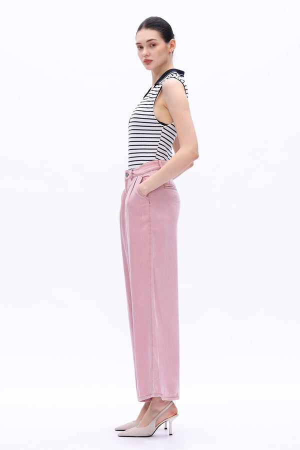 HIGH RISE TENCEL WIDE LEG-Wide Leg-BAYEAS