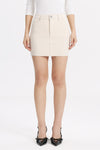 High Rise Raw Hem Skirt