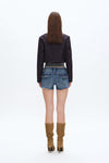 Distressed Raw Hems Denim Shorts-Shorts-BAYEAS