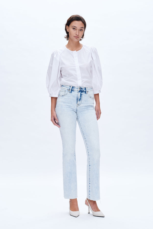 Slit Hem Bootcut Jeans-Flare & Bootcut-BAYEAS