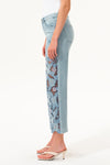 Mid Rise Straight Jeans