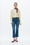 High Rise Cropped Flare Pants