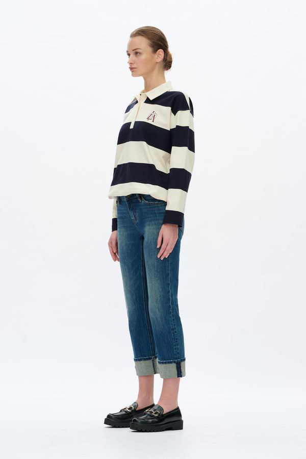 Low Rise Straight Leg Jeans-Straight-BAYEAS