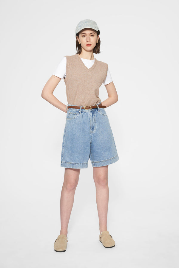 Amanda Bermuda Denim Shorts-Bermuda Shorts-BAYEAS
