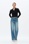 High Rise Wide Leg Jeans-Wide Leg-BAYEAS