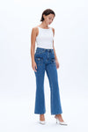 Front Cargo Pockets Flare Jeans-Flare & Bootcut-BAYEAS