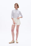 White High Rise Shorts-Shorts-BAYEAS