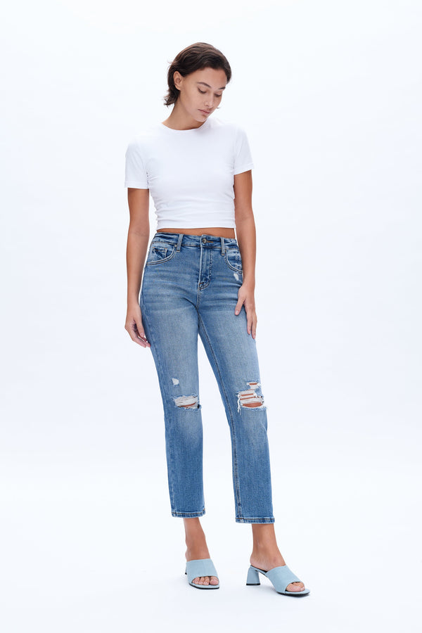 Sarah Relaxed Fit Jeans-Straight-BAYEAS