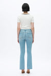 High Rise Rhinestone Jeans-Flare-BAYEAS