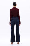 High Rise Flare Denim Jeans-Flare & Bootcut-BAYEAS