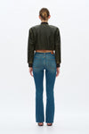 Mid Rise Straight Jeans