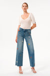 Mid Rise Wide Leg Jeans