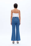 Front Cargo Pockets Flare Jeans-Flare & Bootcut-BAYEAS
