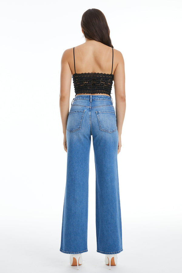 Womens Wide Leg Jeans-Wide Leg-BAYEAS