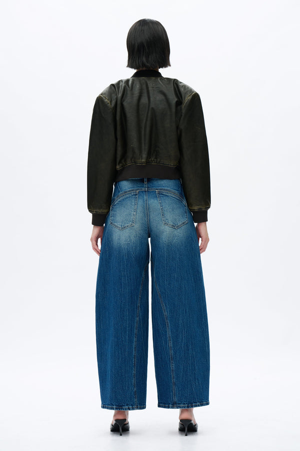 MID RISE DROP CROTCH HAREM-Shorts-BAYEAS