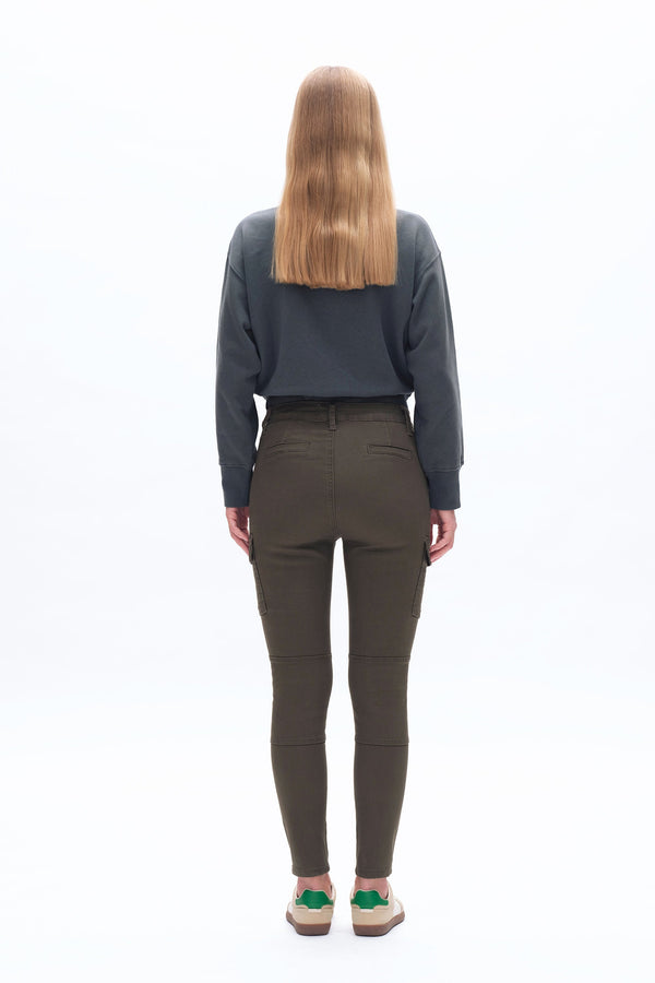 Slim Fit Cargo Jeans-Mom Jeans-BAYEAS