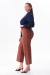 High Rise Cropped Distressed Wide Leg Jeans