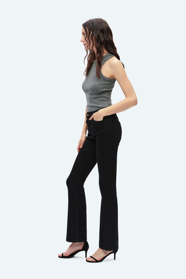 High Rise Bootcut Jeans-Flare & Bootcut-BAYEAS