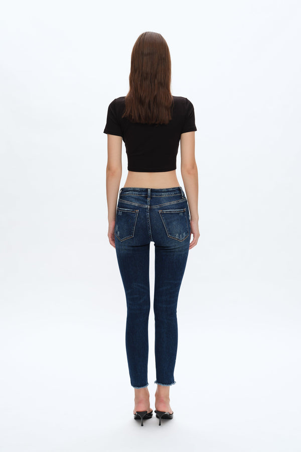High Rise Skinny Jeans-Skinny-BAYEAS