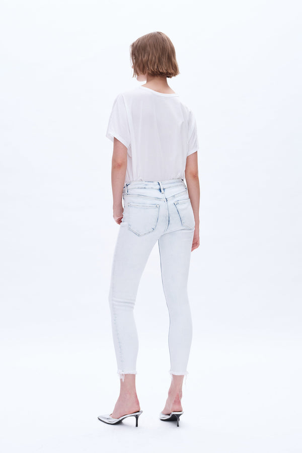Beth Skinny Jeans With Frayed Hem-Skinny-BAYEAS
