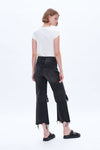 90s Vintage Distressed Crop Jeans-Flare & Bootcut-BAYEAS