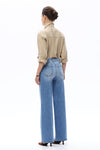 Mid Rise Wide Leg Jeans