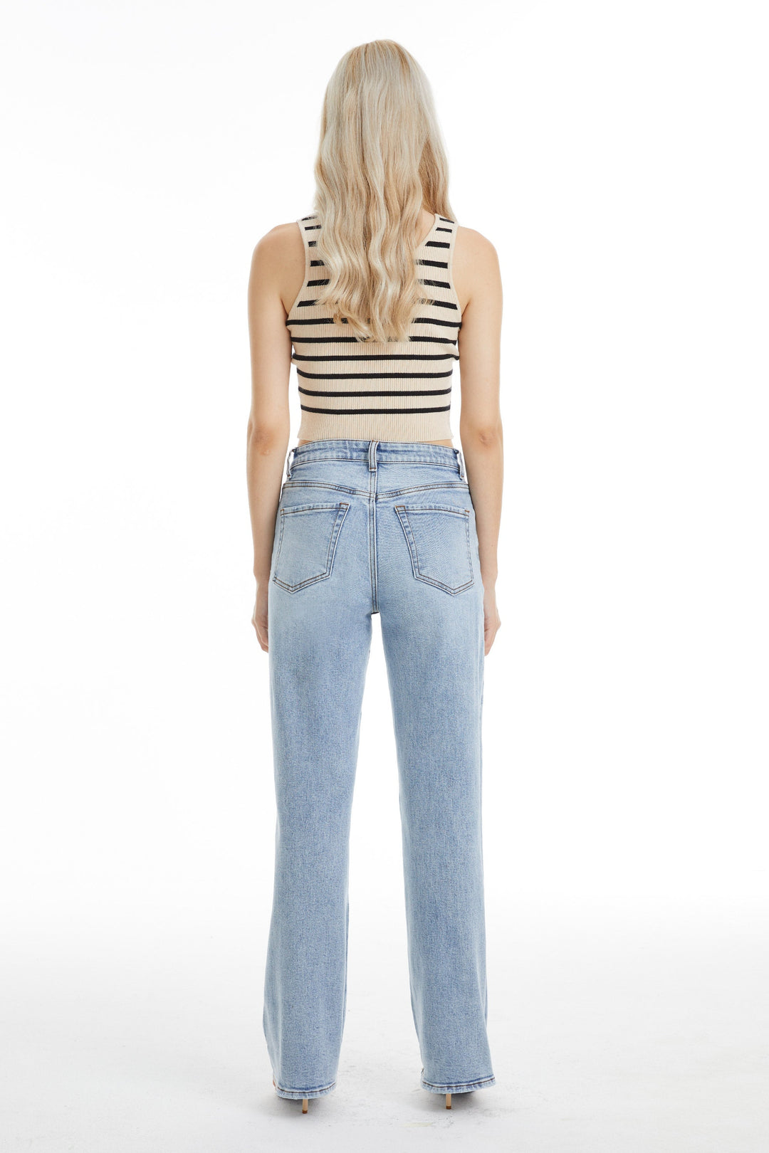 DALILA HIGH RISE RELAXED STRAIGHT DENIM JEANS