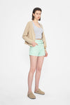 Eva Ultra High-Rise Denim Bermuda Shorts-Shorts-BAYEAS