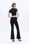 Lauren Flare Jeans With Raw Hem-Flare & Bootcut-BAYEAS