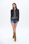 Distressed Raw Hems Denim Shorts-Shorts-BAYEAS