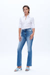 High Rise Flare Denim Jeans-Flare & Bootcut-BAYEAS