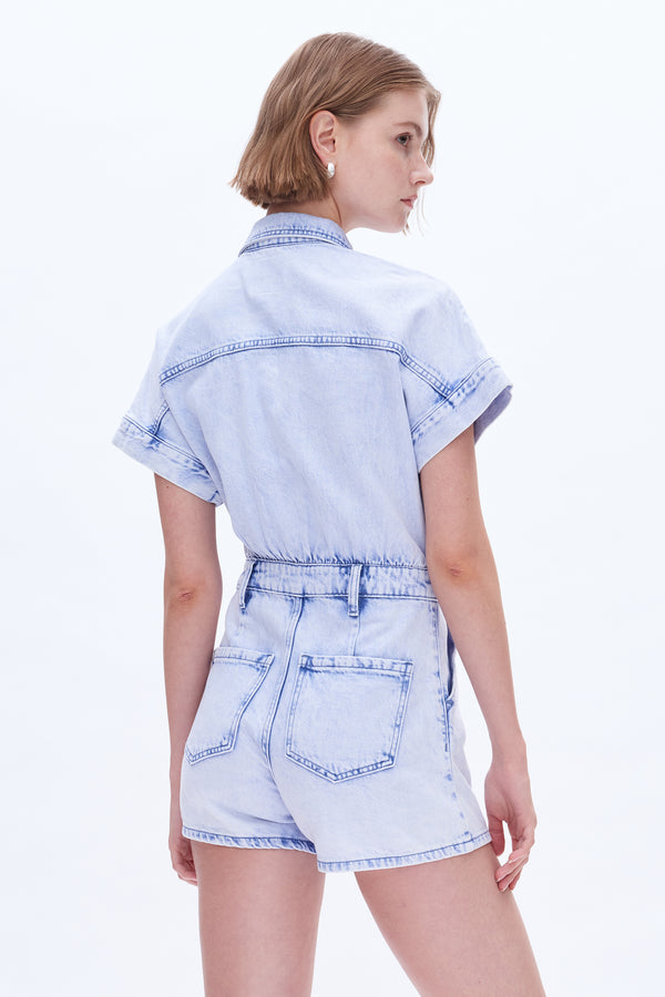 Nora Denim Rompers-Rompers-BAYEAS