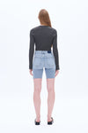 Lily Slim Fit Denim Shorts-Shorts-BAYEAS