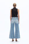 Mid Rise Flare Leg Denim Jeans-Flare & Bootcut-BAYEAS