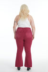 High Rise Ankle Distressed Flare Pants