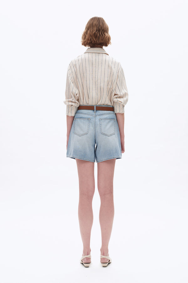 Mid Rise Denim Shorts-Shorts-BAYEAS