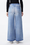 Distressed High Rise Wide Leg Jeans