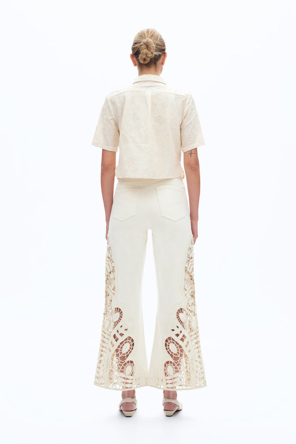 HIGH RISE LACE WIDE LEG-Wide Leg-BAYEAS