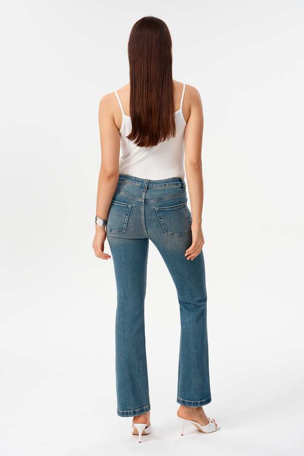 Valentine Mid Rise Flare Jeans