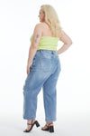 Mid Rise Wide Leg Crop Flare Jeans
