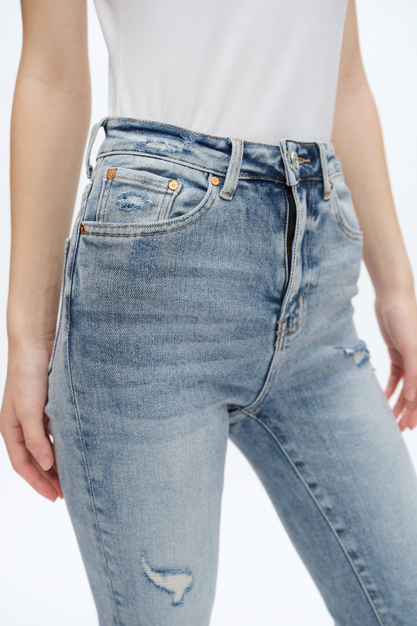 Betty High Rise Cropped Flare Jeans-Flare & Bootcut-BAYEAS