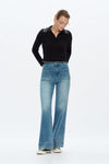 High Rise Wide Leg Jeans-Wide Leg-BAYEAS