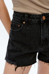 Ella Raw Hem Denim Shorts-Shorts-BAYEAS