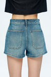 Maya High Rise Casual Denim Shorts-Shorts-BAYEAS