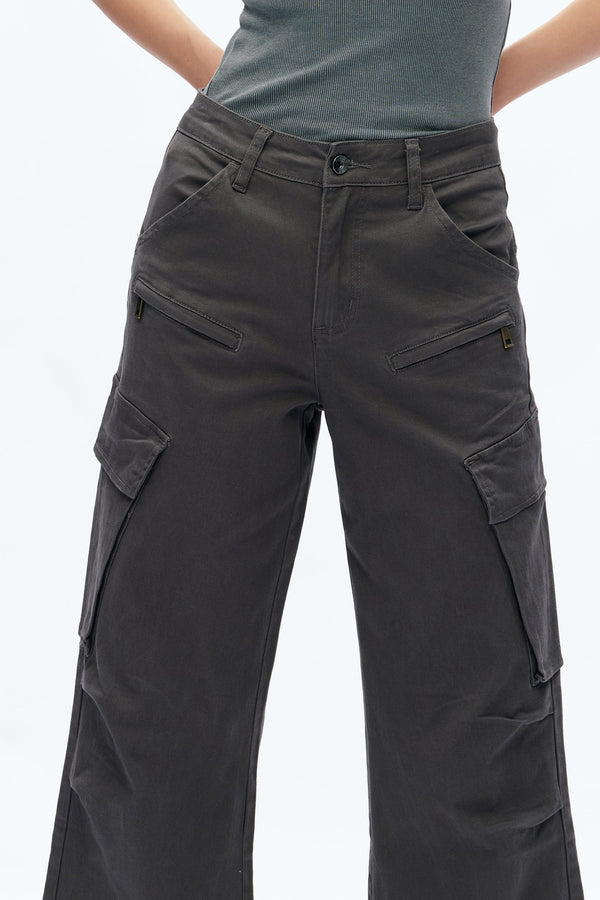 Fanny Cargo Wide Leg Jeans-Wide Leg-BAYEAS