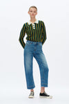 Mid Rise Barrel Leg Jeans-Barrel-BAYEAS